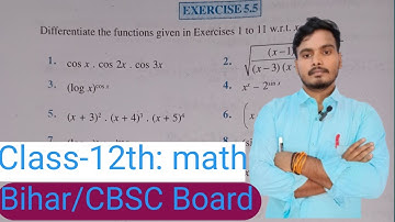 Class 12 Ex 5.5 Q12 Math | Differentiability |Q12 Ex 5.5 Class 12 Math |Ex 5.5 Q10 Class12 Math