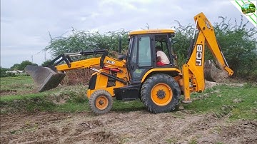 JCB Backhoe Machine Working Removing Tree in mud | JCB | JCB Video | JCB Machine | CTVL