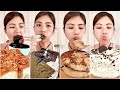 2x Speed ASMR Chocolate Dessert Mukbang Lava Cake Oreo Cream Sweet Jelly Treats Eating Sounds 