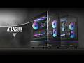 GAMDIAS ATLAS M5 CG Mid-Tower Case | SEAMLESS PERFORMANCE. CURVED PRESENTATION