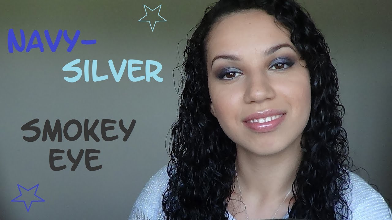 Navy/Silver using Sleek Storm Palette (Look #1) - RealmOfMakeup