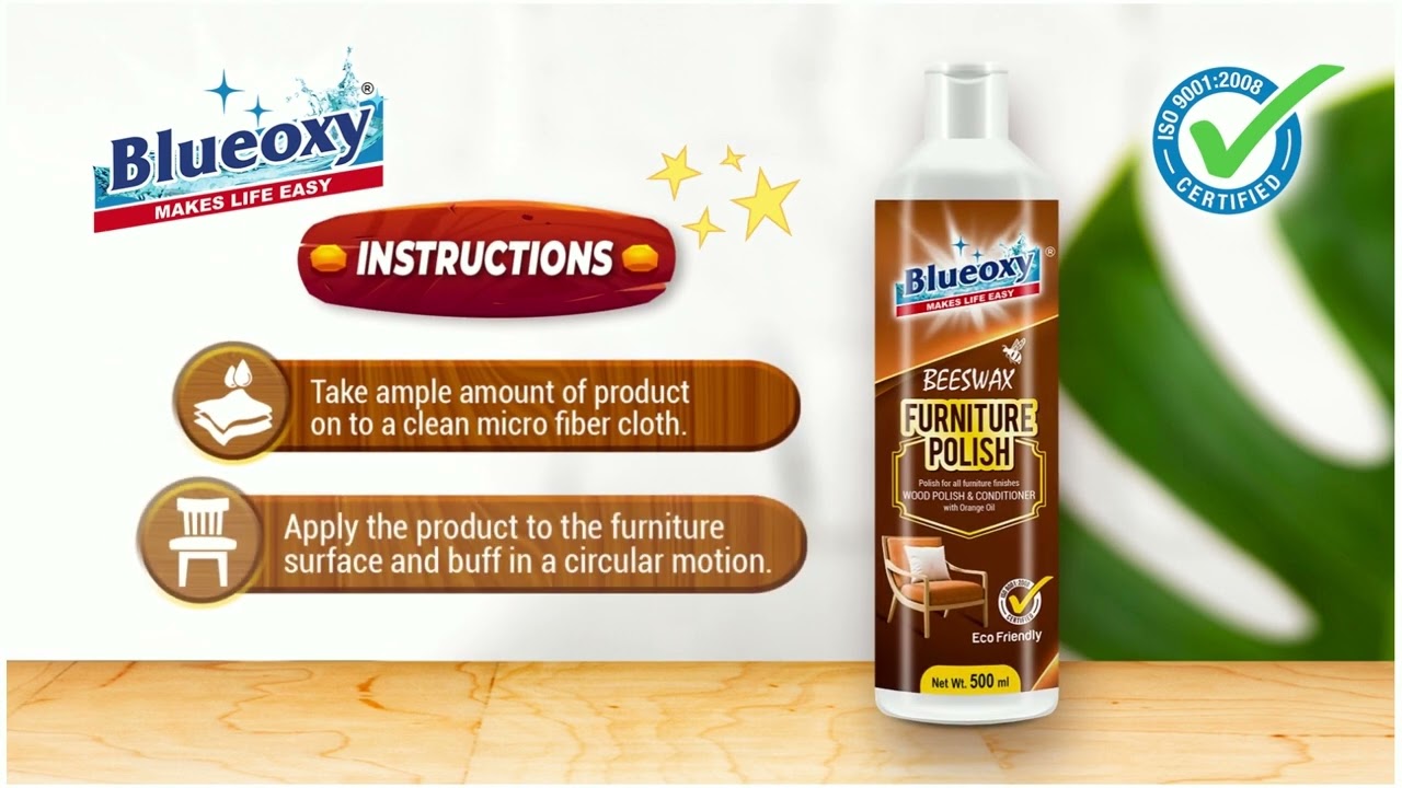 BLUEOXY BEESWAX FURNITURE POLISH | FURNITURE SHINER | WAX BASE | HIGH PERFORMANCE | 500 ML