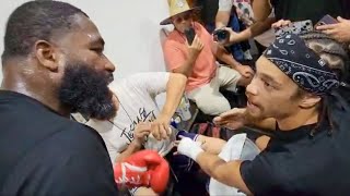 Blair Cobbs CRASHES Adrien Broner WORKOUT • HEATED Full Confrontation