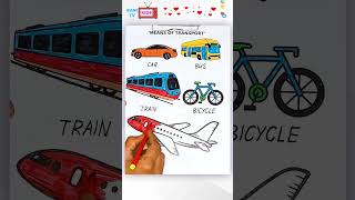 5 Means of Transport Worksheet for Kids | Color &amp; Write + Download Free PDF
