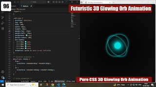 Pure CSS 3D Glowing Orb Animation | Cinematic Sci-Fi Effect | No JavaScript | HTML + CSS Only
