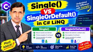 04 Single() vs SingleOrDefault() in C# LINQ 🔥 | Key Differences with Examples