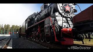 Паровоз Эр-788-49, военный поезд, ст. Парк патриот, Московская область