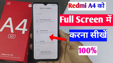 Redmi A4 5g full screen settings | How to use full screen display in Redmi A4 5G