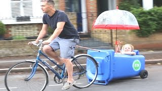 Wheelie bin bicycle trailer