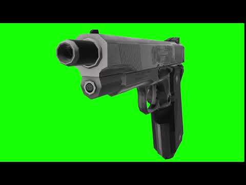 Real Gun green screen   gun loading   gun shot   gun sound effect  Chromo key backgrounds