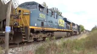 CSXT SD70MAC 4588 leads empty CSXT stone train K721: Thorofare & Gloucester City, NJ on 11/1/16