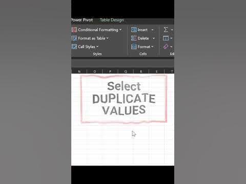 Use Excel CONDITIONAL FORMATTING to identify DUPLICATE Values - YouTube