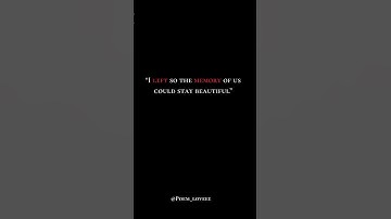 I Left So the Memory of Us Could Stay Beautiful 💔 | Emotional Poetry