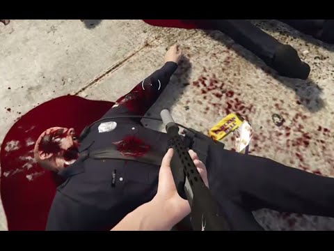 GTA 5 Kills First Person, Killing Police and Civilians, Fun/Brutal Kill
