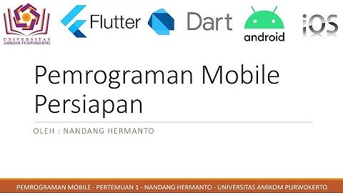 000 - Cara Install Flutter - Persiapan Membuat Aplikasi Android Dengan Flutter