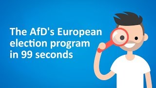 The AfD's European election program in 99 seconds, English subtitles