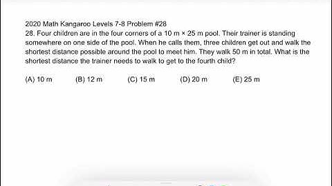 2020 Math Kangaroo Levels 7-8 Problem #28