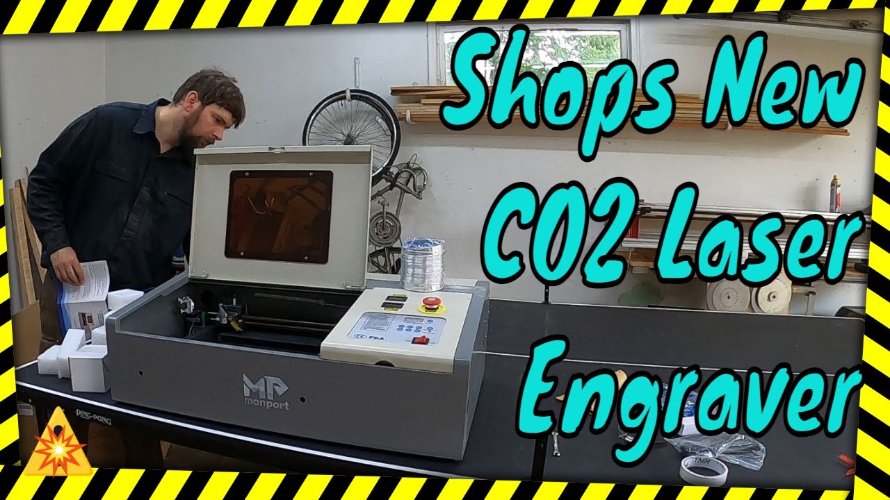 Monport CO2 Laser Engraver Unboxing Installation First Cut YouTube