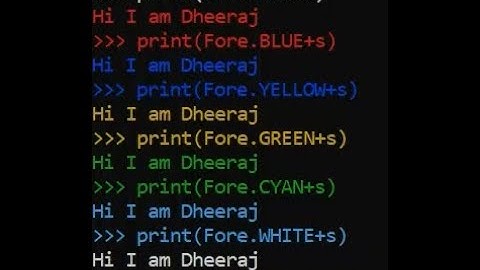 Print colored Text in python #python #coding #pythonprogramming  #pythontutorial #pythonforbeginners