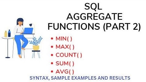 SQL AGGREGATE FUNCTIONS MIN(),MAX(),COUNT(),SUM(),AVG() IN DETAILS WITH SYNTAX, EXAMPLES  PART 2