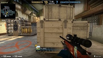 Holding down B site on Cache with awp 4k