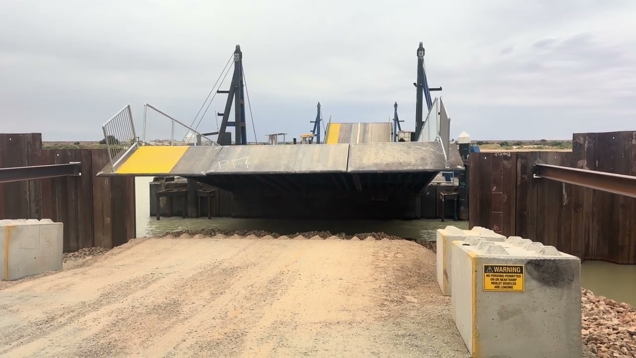 New Cooper Creek Barge ramp in action