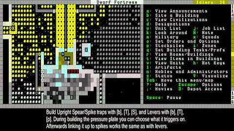 Dwarf Fortress ビデオチュートリアル 日本語版 34 デーモンへの水責め&串刺し