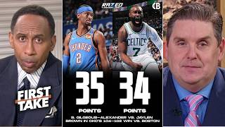 FIRST TAKE | Brian Windhorst reacts to Jaylen Brown whining the refs favor SGA "foul baiting"