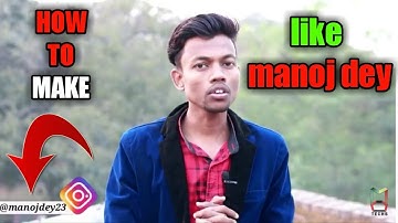 How to make? Instagram/facebook intro||like manoj dey || unique advice hindi