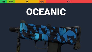 MAC-10 Oceanic - Skin Float And Wear Preview