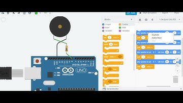Piezo Buzzer interface in Arduino Microcontroller using TINKERCAD simulator