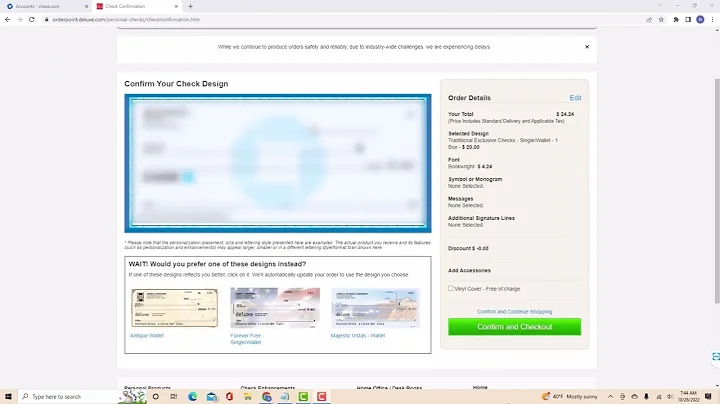 How to Order Checks from Chase