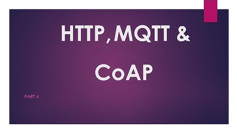 IoT MQTT HTTP COAP protocols unit 3