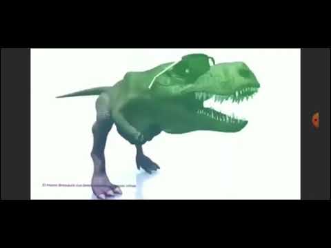 крутой динозавр танцует под клёвый трек.