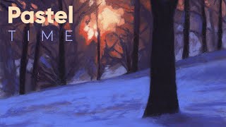 Mini Snow Forest Scene in Soft Pastel - Timelapse