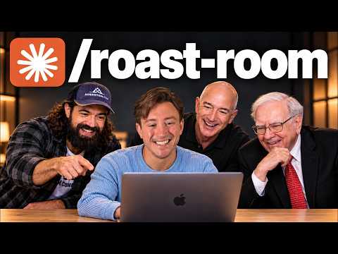 로렌초 카포네가 자기 사업 아이디어를 roast-room에 넣어 본 YouTube 영상. 판결 PDF에 안마다 점수가 찍힌 장면부터 재생돼요