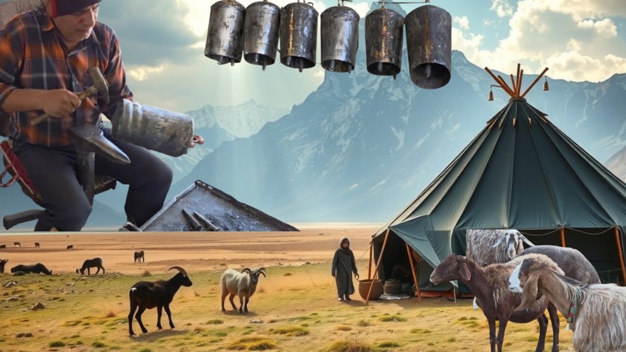 The peaceful song of the village and nomads; making bells for sheep