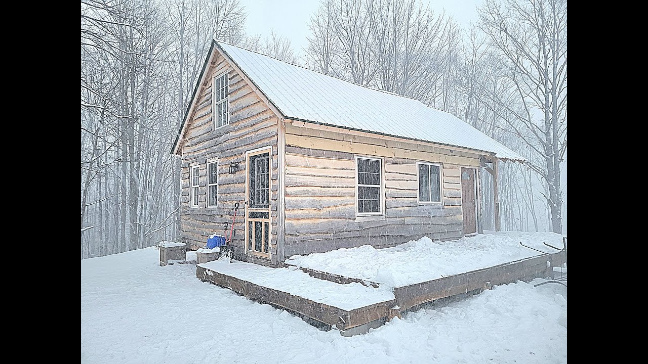 Snow Storm at the Off Grid Cabin- Unprepared Reality. - YouTube
