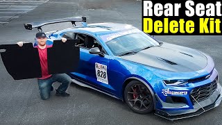 Building a Rear Seat Delete Kit for your Camaro // Save 35 Lbs Easy!