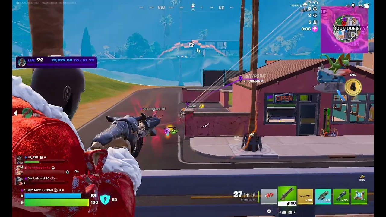 Santa Shaq Final Kill with Spire Rifle! Fortnite Victory Royale 🎯🏆