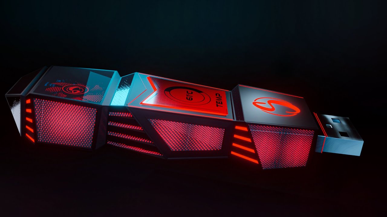 USB Graphic Card concept Animation in Blender - YouTube