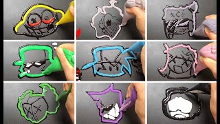 FRIDAY NIGHT FUNKIN-Pancake art Challenge/Tankman, Garcello, Boyfriend, Sarv, Tricky..FNF Skins Icon