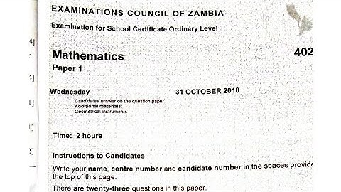 Maths paper one Internal 2017