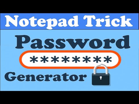 How to Create Password Generator | Strong Password Generator | Notepad Trick 1