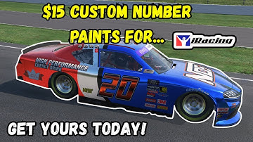 $15 Custom iRacing Paint Schemes?! | Affordable & Unique Custom Number Designs! #gimp #iracing