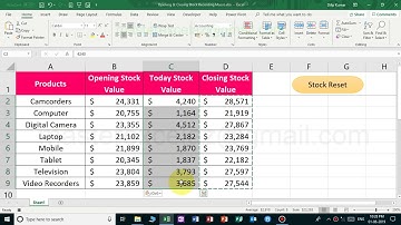 Closing stock as opening stock | Recording macro in Excel