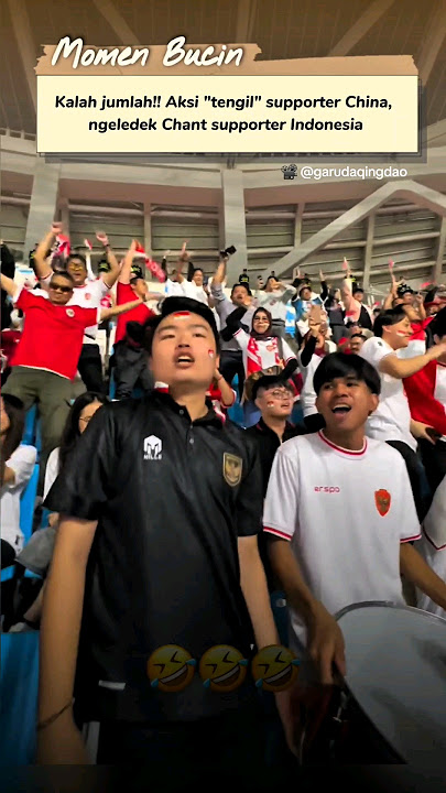 Aksi supporter China, ngeledek supporter Indonesia #timnas #timnasindonesia #supporter #china