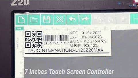 Expiry Date & Barcode Printer: Thermal Inkjet Z20 Max Variable Data Industrial Printer