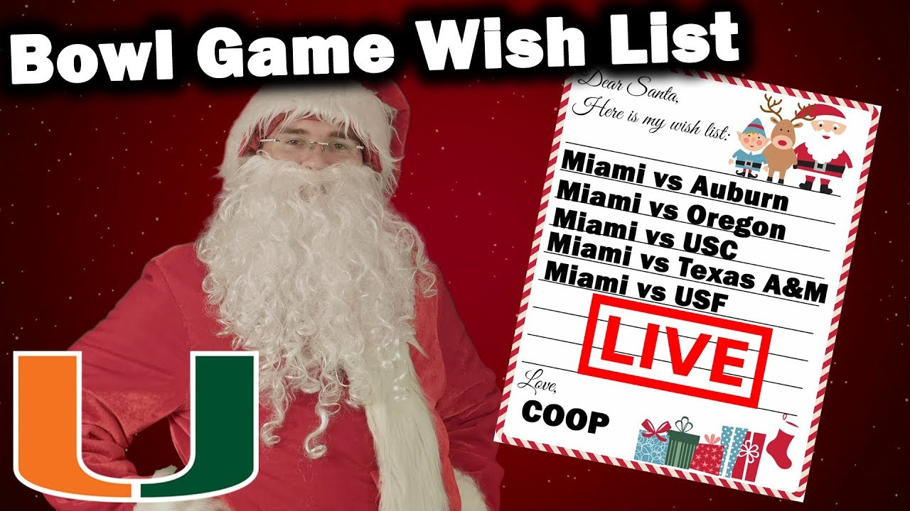 Miami Hurricanes Potential Bowl Games LIVE YouTube