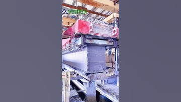 Watch How AAC Blocks Are Cut! ✂️ #aacblocks #manufacturing #concreteblocks #aacblock #cuttingmachine